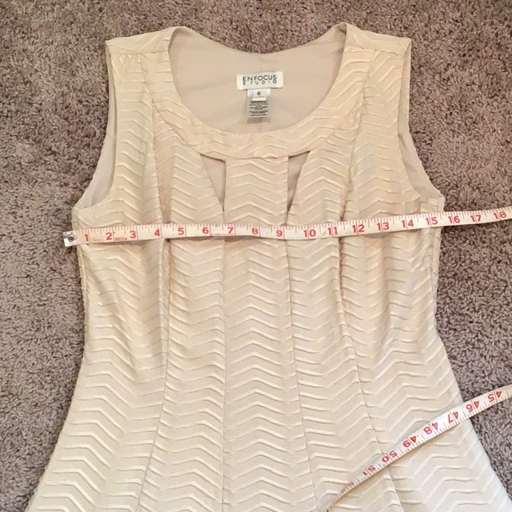 Enfocus Studio cream stretch dress size 6 - Picture 4 of 7